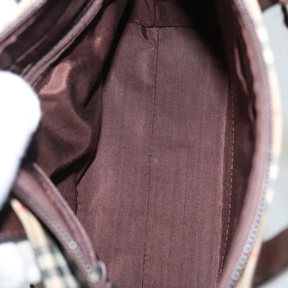 BURBERRY Nova Check Hand Bag Canvas Beige - Picture 14 of 15